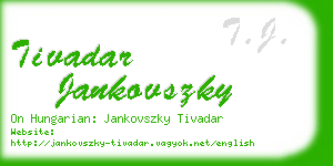 tivadar jankovszky business card